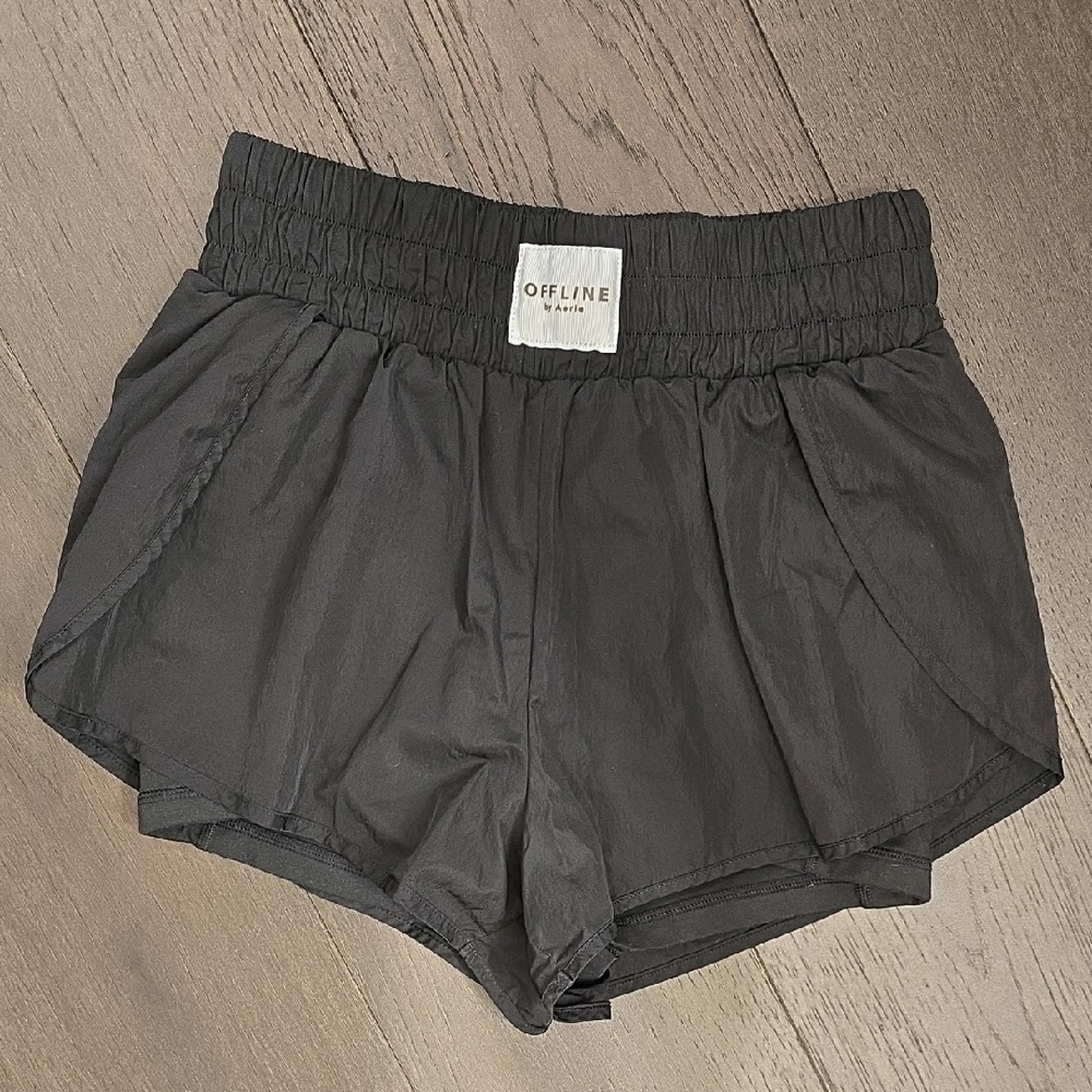 Aerie Black Athletic Shorts Lightweight Elastic Waist